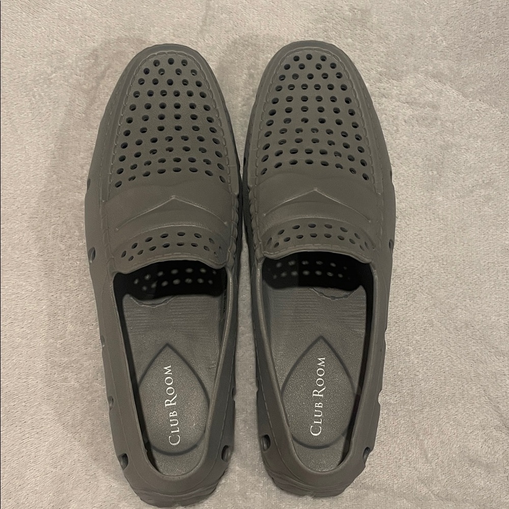 Club Room Men's Gray Perforated Loafers